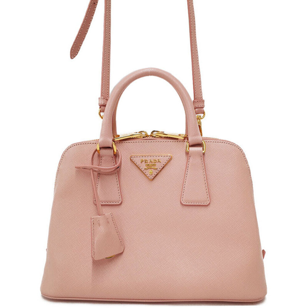 Prada Saffiano Lux Promenade Bag 2way pink